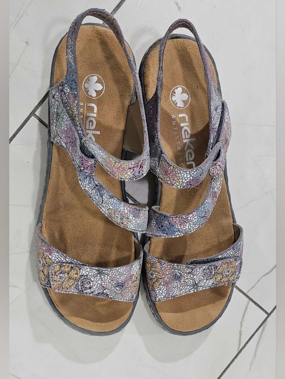 Rieker Multicolor Floral Accent Women's Slingback Sandals